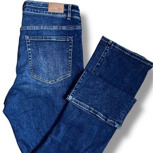 BKE Jeans Mens 34x33 1/2 Parker Thick Stitch Blue Jeans Straight Cotton (34x33)